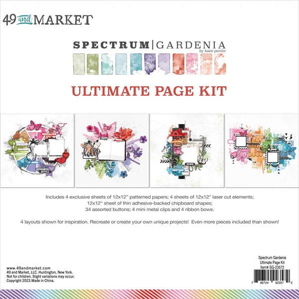 49 and Market Ultimage Page Kit 12x12" - Spectrum Gardenia (sæt m. papir og pynt)