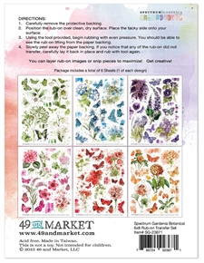 49 and Market Rub-On\'s - Spectrum Gardenia / Botanical