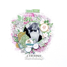 PinkFresh Studios Stamp - Artistic Dahlia
