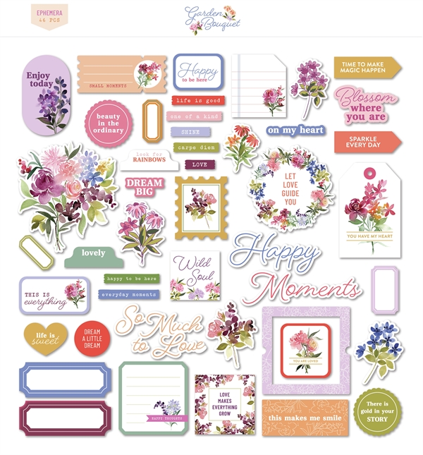 Pinkfresh Studio - Ephemera / Garden Bouquet 