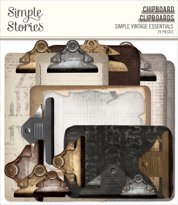 Simple Stories Simple Vintage Essentials - Chipboard / Clipboards