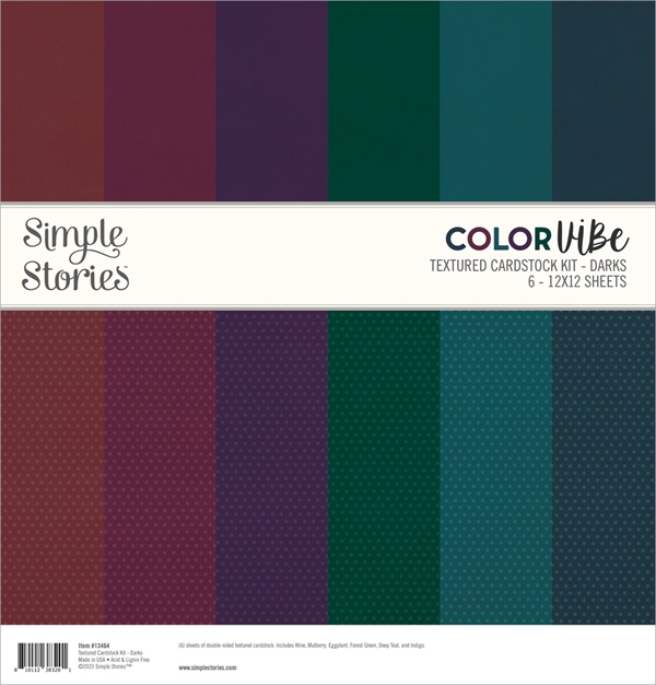 Simple Stories Color Vibe - Paper Pack 12x12" / Darks