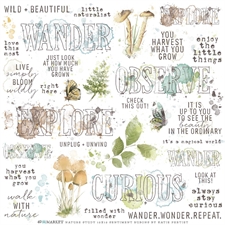 49 and Market - Nature Study Rub-ons 12x12" / Sentiments