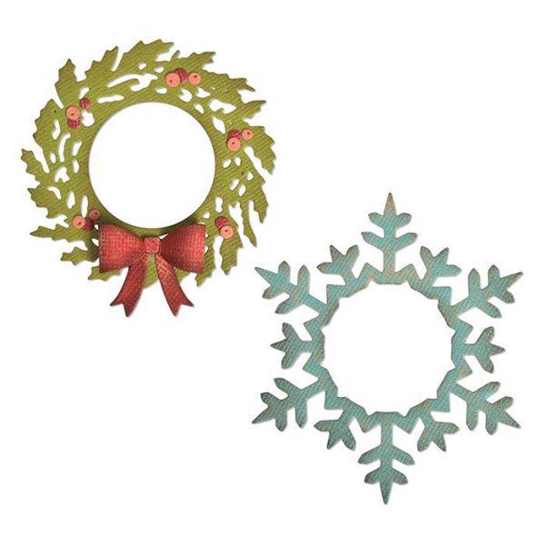 Sizzix Thinlits - Tim Holtz / Wreath & Snowflake