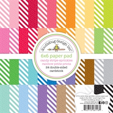 Doodlebug Design Paper Pad 6x6" - Petite Candy Stripe & Sprinkles