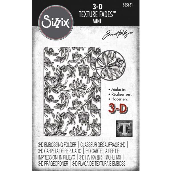 Sizzix 3D MINI Embossing Folder Tim Holtz / Botanical (miniversion!)