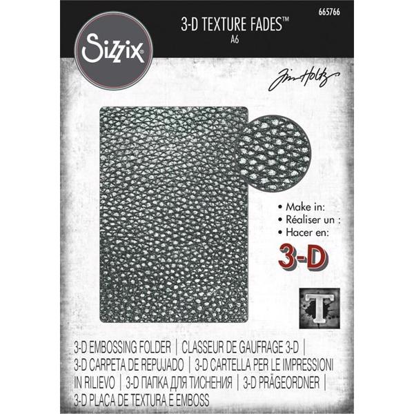 Sizzix 3D Embossing Folder - Tim Holtz / Cracked Leaher