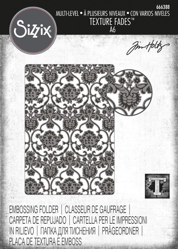 Sizzix Multilevel Embossing Folder - Tim Holtz / Tapestry