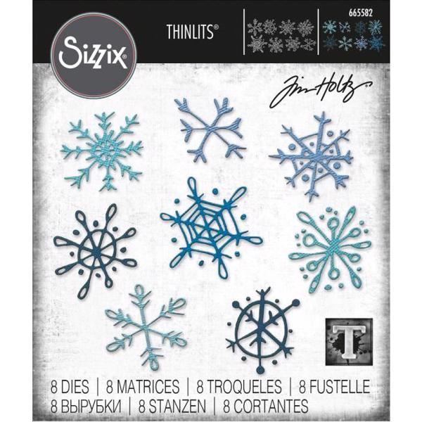 Sizzix Thinlits / Tim Holtz - Scribbly Snowflakes