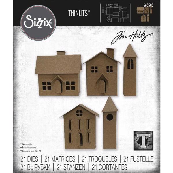 Sizzix Thinlits / Tim Holtz - Paper Village (huse) #2