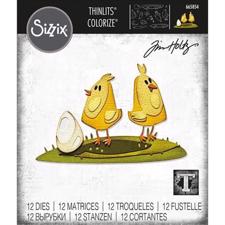 Sizzix Thinlits / Tim Holtz - Papercut Chicks Colorize
