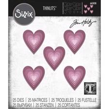 Sizzix Thinlits / Tim Holtz - Stacked Tile Hearts