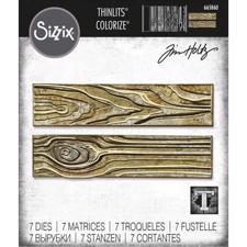 Sizzix Thinlits / Tim Holtz - Woodgrain Colorize
