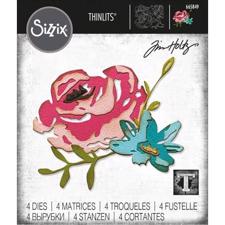 Sizzix Thinlits / Tim Holtz - Brushstroke Flowers #4