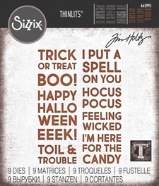 Sizzix Thinlits / Tim Holtz - Bold Text Halloween