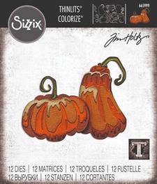 Sizzix Thinlits / Tim Holtz - Pumpkin Duo Colorized