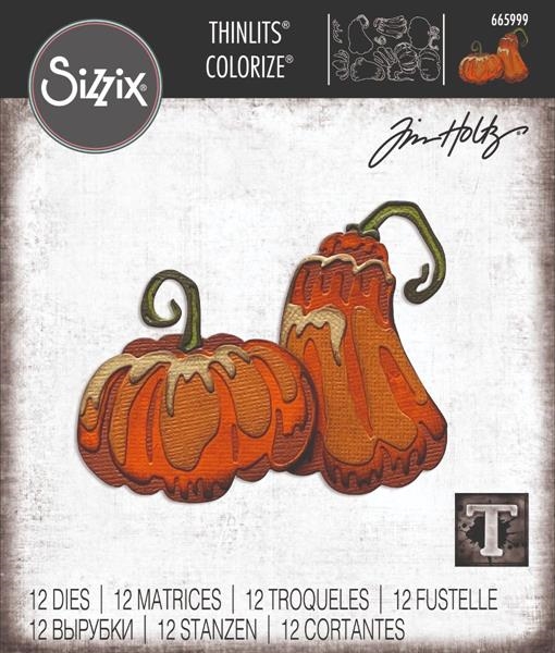 Sizzix Thinlits / Tim Holtz - Pumpkin Duo Colorized