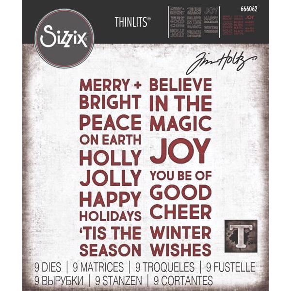 Sizzix Thinlits / Tim Holtz - Bold Text Christmas