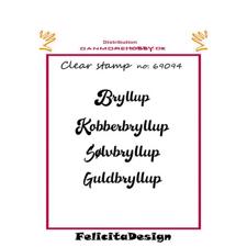 Clearstamp Felicita Design - Bryllup (kobber - sølv - guld)