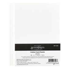 Spellbinders BetterPress Cotton Card Panels - 5x7" Porcelain (25 ark)