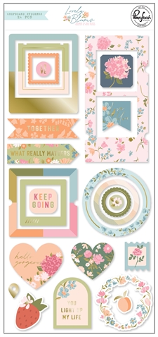 Pinkfresh Studio - Chipboard Stickers / Lovely Blooms