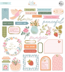 Pinkfresh Studio - Ephemera / Lovely Blooms (35 dele)