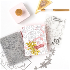 PinkFresh Studios Cling Stamp - Pretty Blossoms