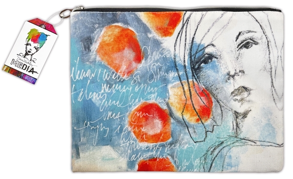 Dina Wakley Printed Pouch - Stor (9x12")