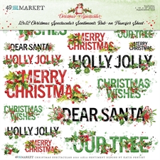 49 and Market - Christmas Spectacular 2023 Rub-Ons 12x12" / Sentiments