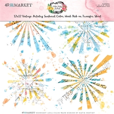49 and Market - Vintage Artistry Sunburst Rub-Ons 12x12" / Color Wash