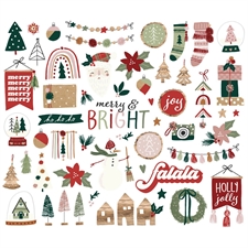 Simple Stories Die Cuts - Bits & Pieces / Boho Christmas (54 pieces)