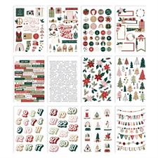 Simple Stories Die Cuts - Sticker Book / Boho Christmas