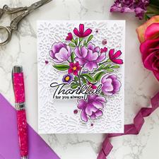 PinkFresh Studios Stencil - Lovely Blooms