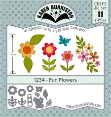 Karen Burniston Die - Fun Flowers