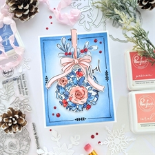 PinkFresh Studios Stamp - Floral Bauble