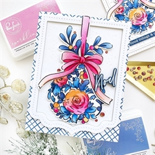 PinkFresh Studios Stamp - Floral Bauble