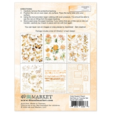 49 and Market Essential Rub-Ons - Color Swatch: Peach 6x8" (6 ark)