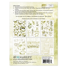 49 and Market Essential Rub-Ons - Color Swatch: Grove 6x8" (6 ark)