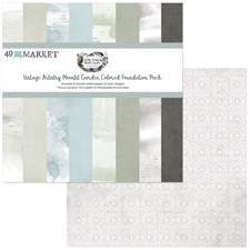 49 and Market Collection Pack 12x12" - Vintage Artistry Moonlit Garden Colored Foundation