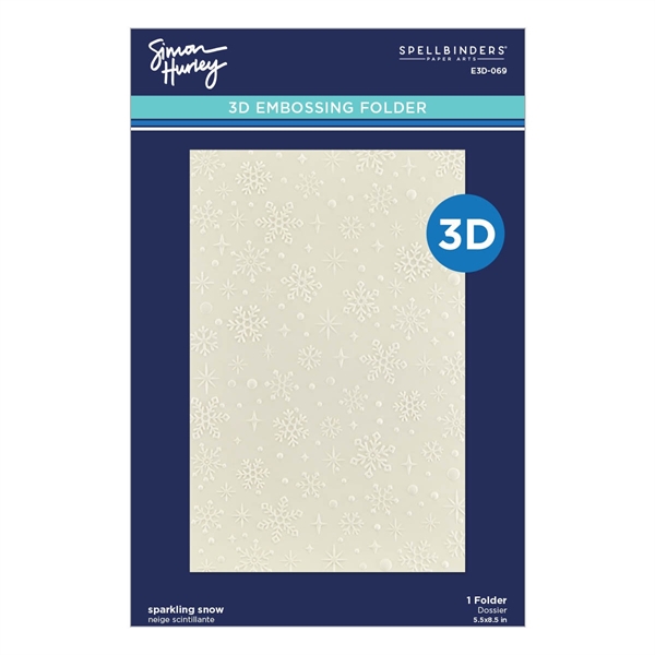Simon Hurley by Spellbinders Embossing Folder - 3D Sparkling Snow