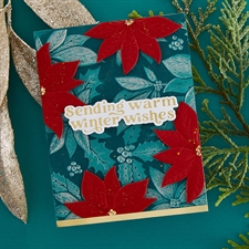 Simon Hurley by Spellbinders Embossing Folder & Die Set - 3D Playful Poinsettias