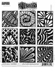 Cling Rubber Stamp Set - Dylusions / Bits of Blocks