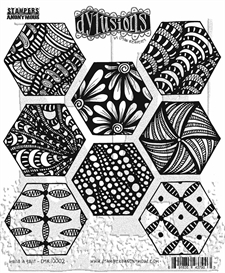 Cling Rubber Stamp Set - Dylusions / Build a Quilt