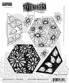 Cling Rubber Stamp Set - Dylusions / Quilts of Daisies