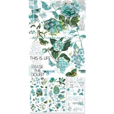 49 and Market Rub-Ons - Color Swatch: Teal 6x12" (3 ark)