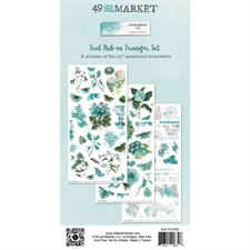 49 and Market Rub-Ons - Color Swatch: Teal 6x12" (3 ark)