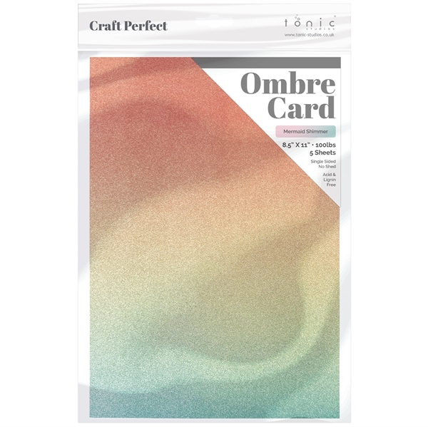 Tonic / Craft Perfect Ombre Card A4 - Mermaid Shimmer