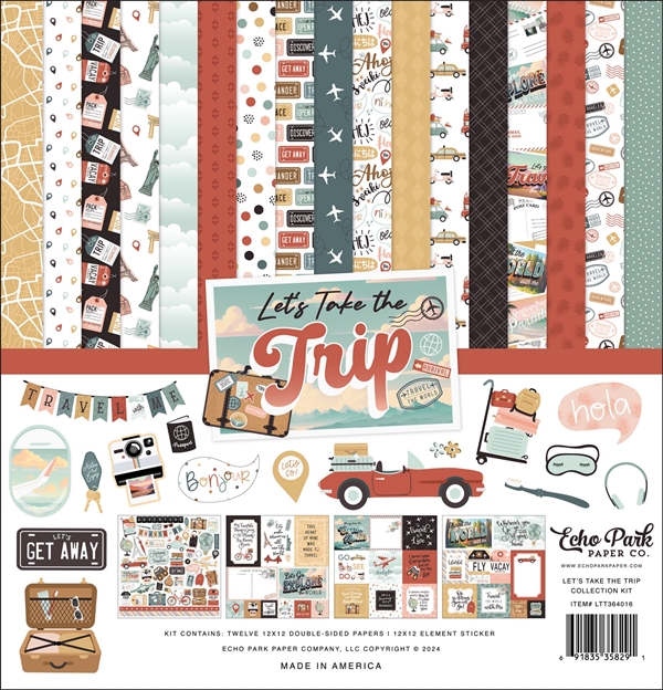 Echo Park Paper Collection Pack 12x12" - Let\'s Take the Trip