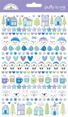 Doodlebug Puffy Stickers - Snow Much Fun Icons