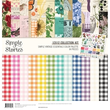 Simple Stories Paper Pack 12x12" Collection - Simple Vintage Essentials COLOR Palette